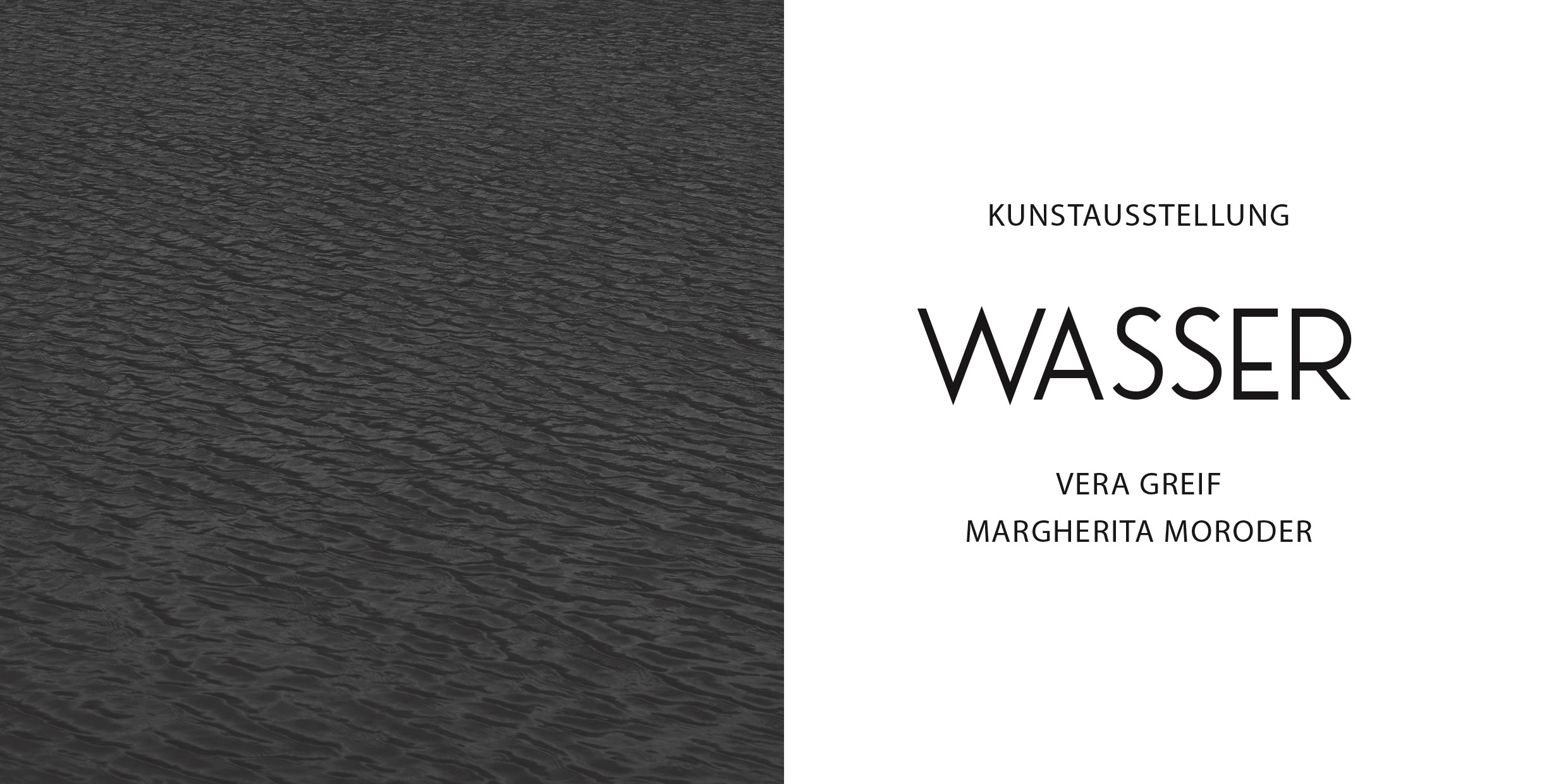 Einladungskarte Ausstellung "Wasser" im KOM Olching